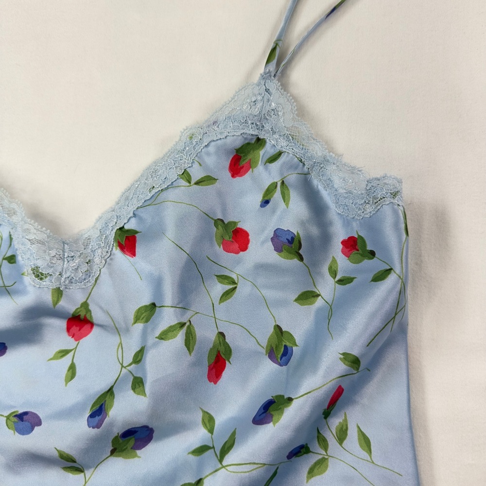 Victoria's Secret Pajama Set Women's Small Blue‎ Floral PJs Tank Shorts - Picture 3 of 11